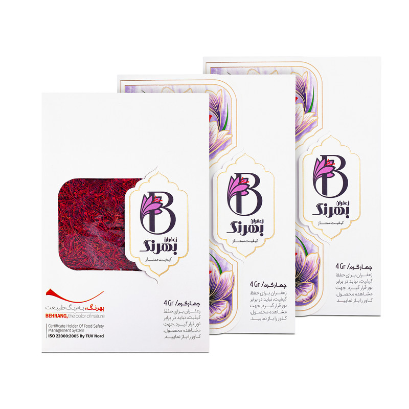 زعفران سرگل بهرنگ - 4 گرم بسته 3 عددی