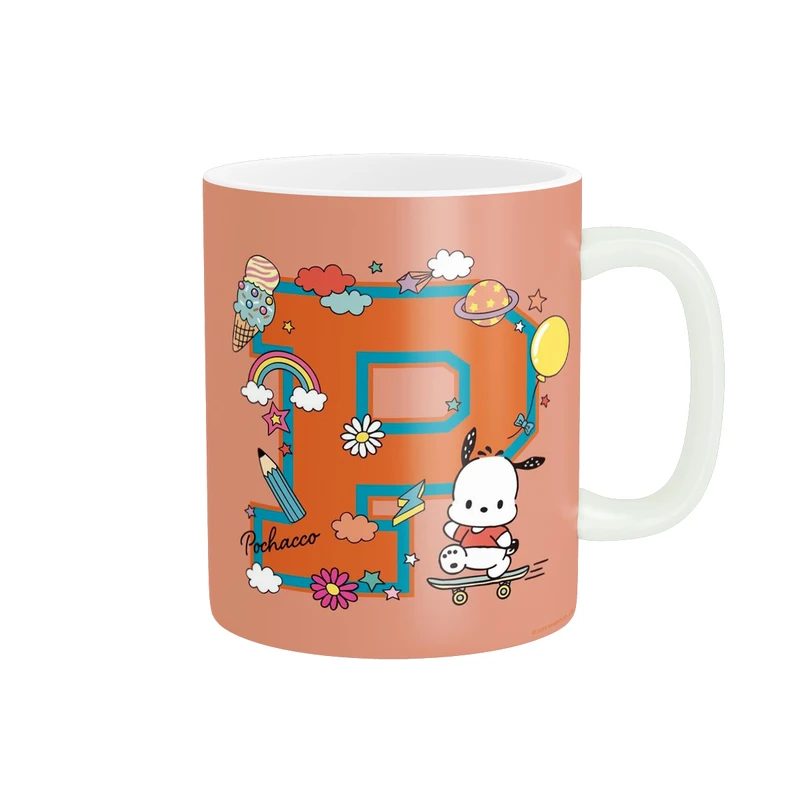 ماگ پادآفرین مدل کارتونی طرح ملودی و کرومی اسم P کد p6496