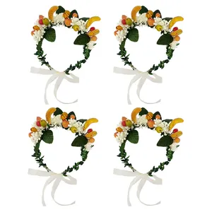 تاج مو دخترانه مدل میوه کد E بسته چهار عددی