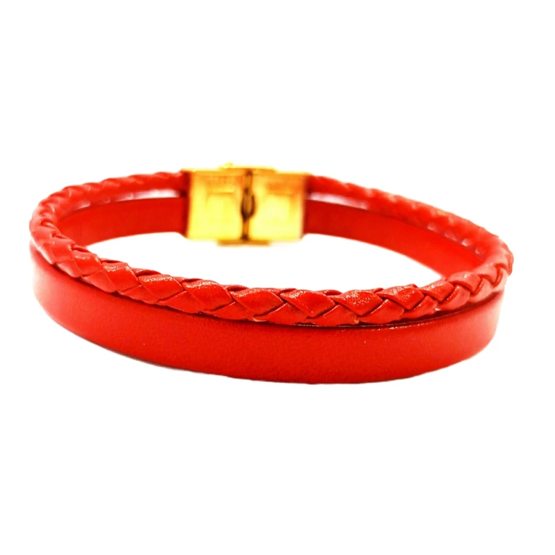 دستبند چرمی مدل دولاین و تک لاین