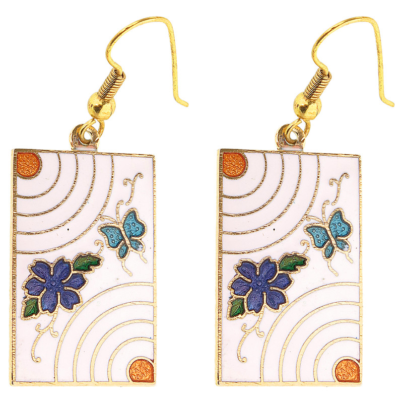 گوشواره دخترانه مدل گل و پروانه B