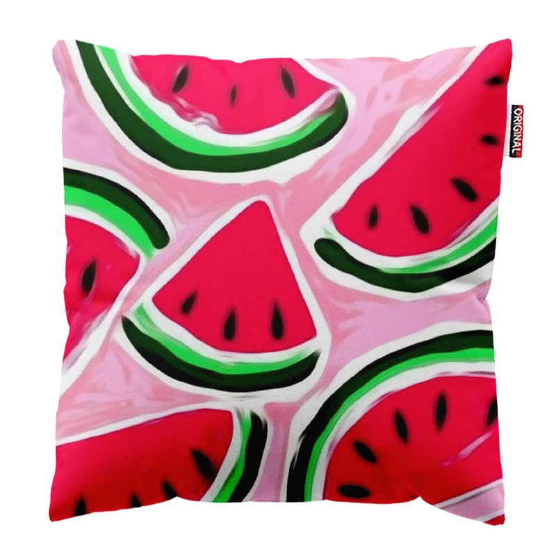  کوسن پاد آفرین طرح یلدا و هندونه کد 3136 سایز 30*30 سانتی متر