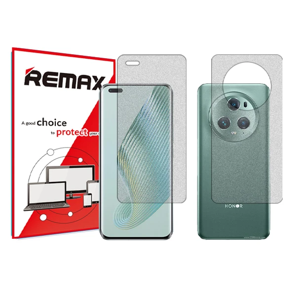 محافظ صفحه نمایش مات ریمکس مدل HyMTT مناسب برای گوشی موبایل آنر Magic5 Pro به همراه محافظ پشت گوشی