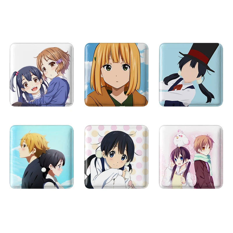 مگنت خندالو طرح انیمه فروشگاه تاماکو Tamako Market کد 1525A مجموعه 6 عددی