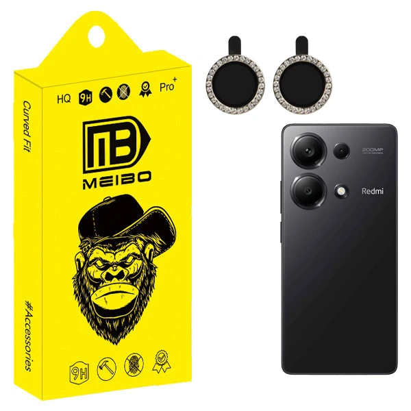 محافظ لنز دوربین نگین دار میبو مدل Jewel Guard مناسب برای گوشی موبایل شیائومی redmi note 13 pro 4G