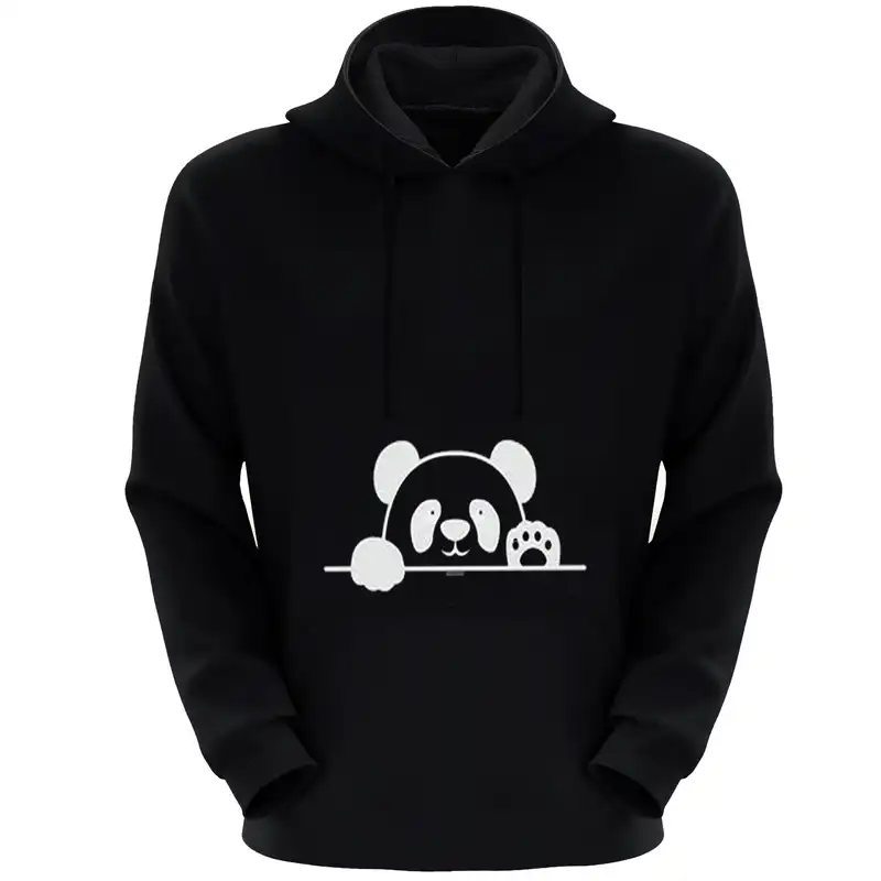 هودی زنانه مدل پاندا X110 رنگ مشکی