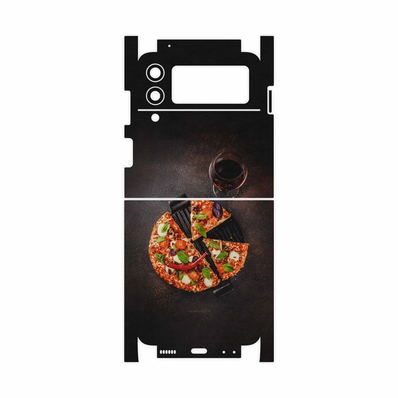 برچسب پوششی ماهوت مدل Pizza-FullSkin مناسب برای گوشی موبایل سامسونگ Galaxy Z Flip3 5G