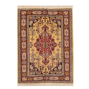 فرش دستباف یک و نیم متری طرح قشقایی مدل AA146