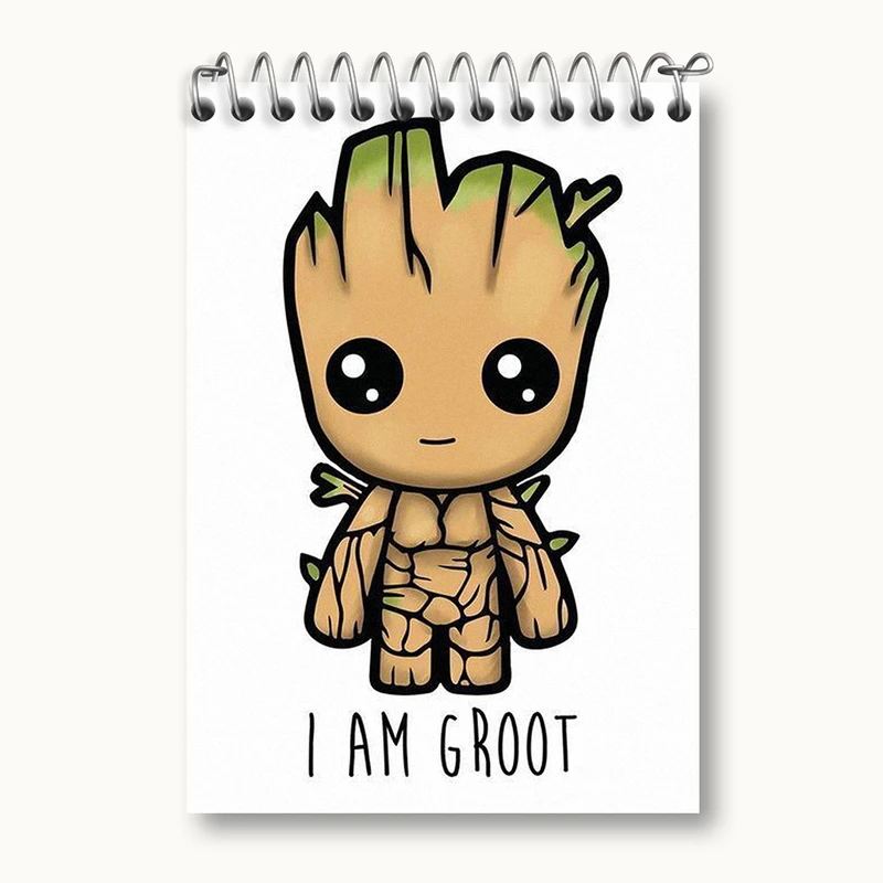 دفتر یادداشت 50 برگ خندالو طرح گروت (Groot) کد N1854