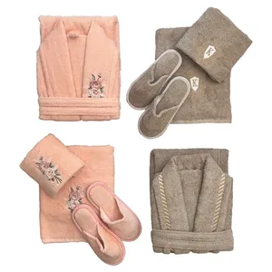 سرویس حوله پالتویی 9 تکه طرح لوکس کد 39708-1