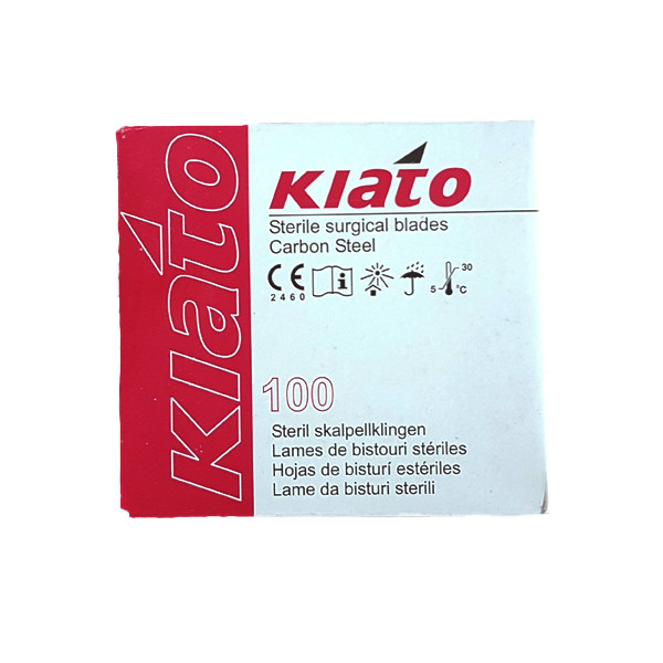 تیغ جراحی کیاتو مدل 01 سایز 22 بسته 100 عددی