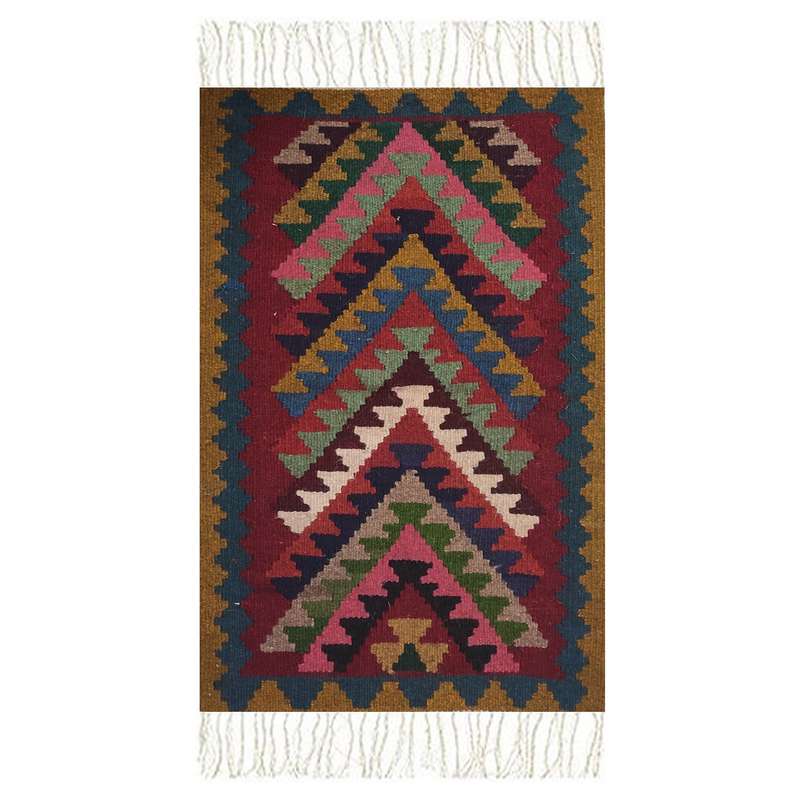 گلیم دستبافت نیم متری مدل آذربایجان کد 11