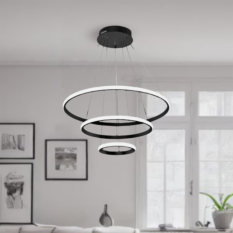 لوستر چشمه نور مدل مدرن کد F6602-BK