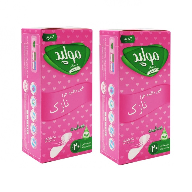 پد بهداشتی مولپد مدل بانو مجموعه 2 عددی