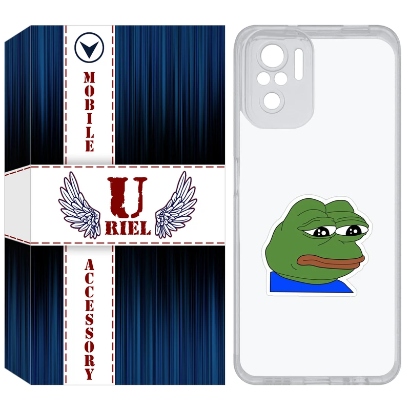 کاور یوریل مدل Clear کد 86 طرح قورباغه غمگین مناسب برای گوشی موبایل شیائومی Redmi Note 10 4G / Note 10S / Poco M5s