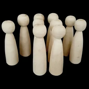 عروسک چوبی خام مدل خانواده من کد WDR04 مجموعه 10 عددی