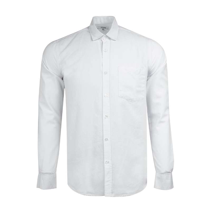 پیراهن آستین بلند مردانه جوتی جینز مدل ساده کد 30309 رنگ شیری روشن