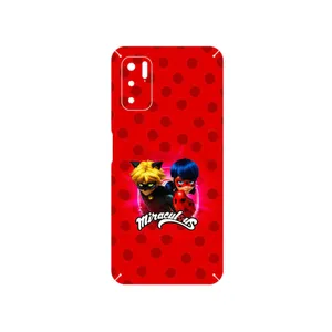 MAHOOT Ladybug and Cat Noir Cover Sticker for Xiaomi Redmi Note 10 5G