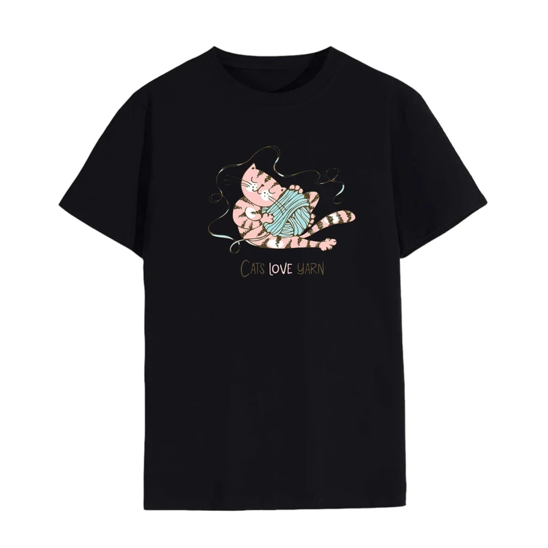 تی شرت لانگ آستین کوتاه زنانه مدل گربه کد 21