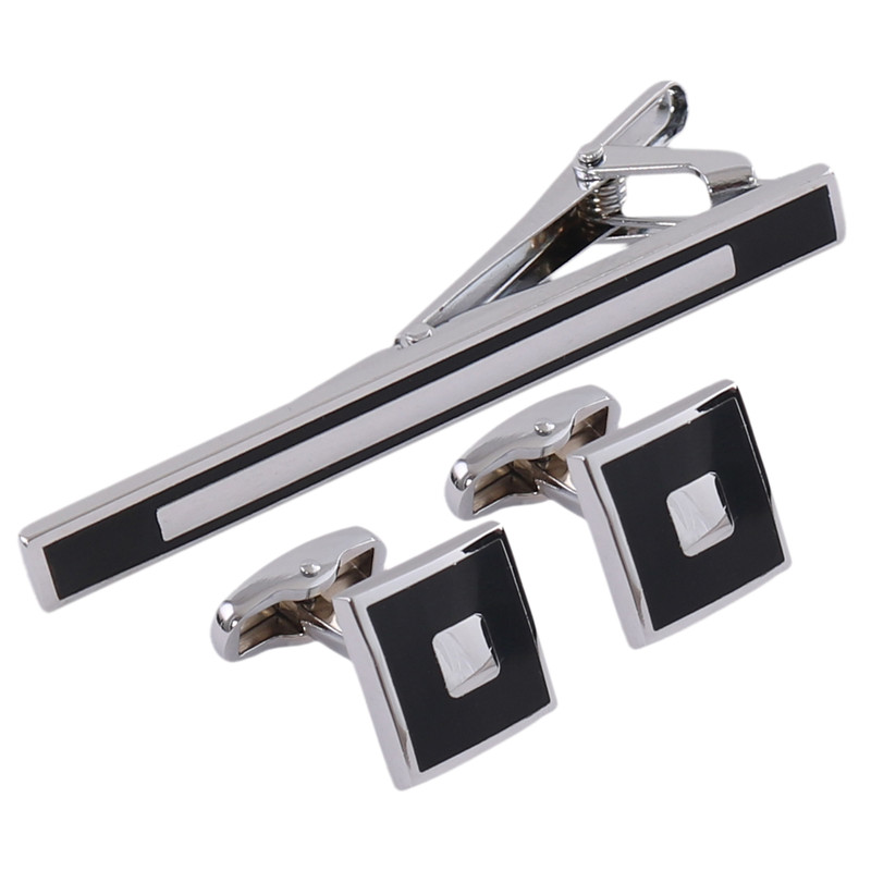 ست دکمه سردست و گیره کراوات مردانه ورد فشن مدل PJ-105280