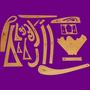 خط کش خیاطی آرشاین مدل AR19 مجموعه 19 عددی