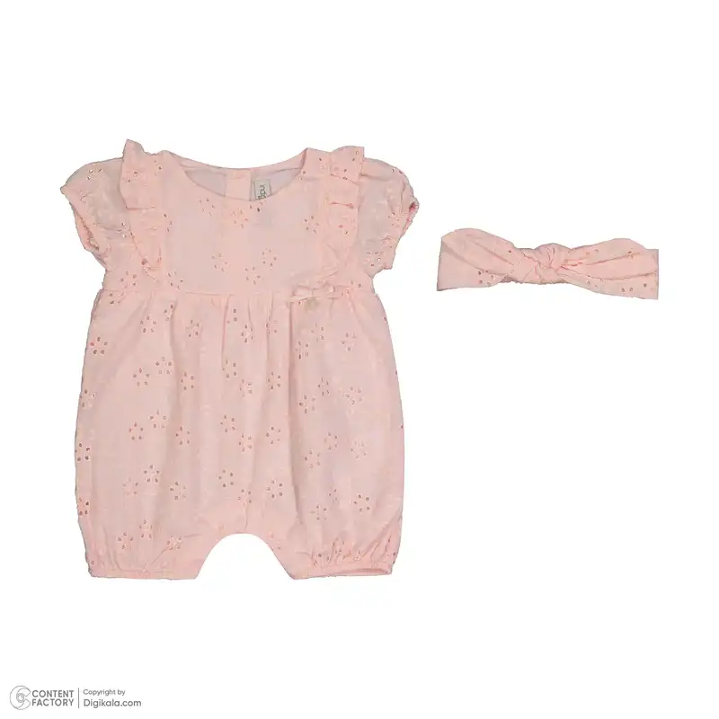 ست پیراهن و هدبند نوزادی ایندیگو مدل 140211053