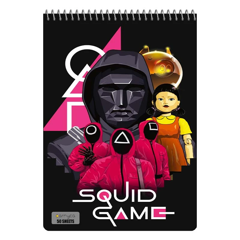 دفتر نقاشی 50 برگ سیمی کارنیکا طرح بازی مرکب Squid Game کد 94919
