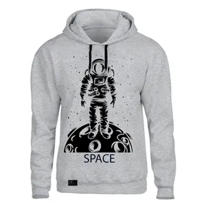 هودی مردانه مدل SPACE  کد JM18 رنگ طوسی