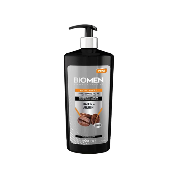 شامپو تقویت کننده مو بیومن مدل کافئین مناسب برای موهای خشک حجم 1000 میلی لیتر