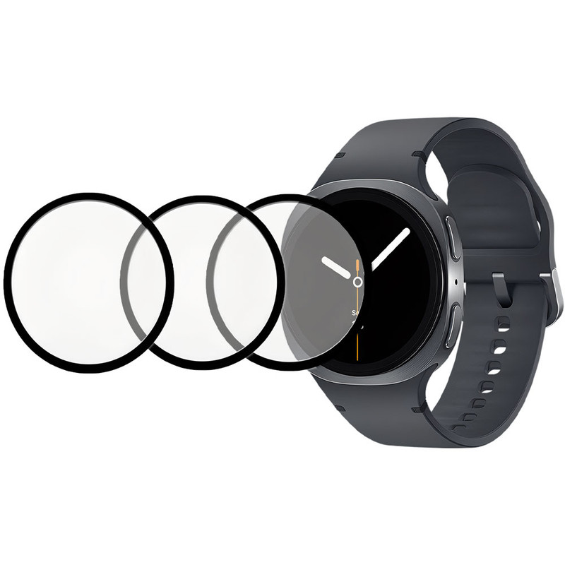 محافظ صفحه نمایش والکری مدل PMMA مناسب برای ساعت هوشمند سامسونگ Galaxy Watch 8 40mm بسته سه عددی