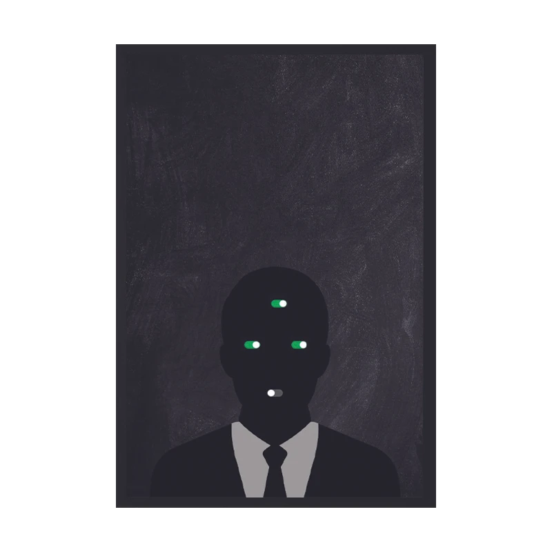 تابلو طرح On And Off کد 01 فریم مشکی