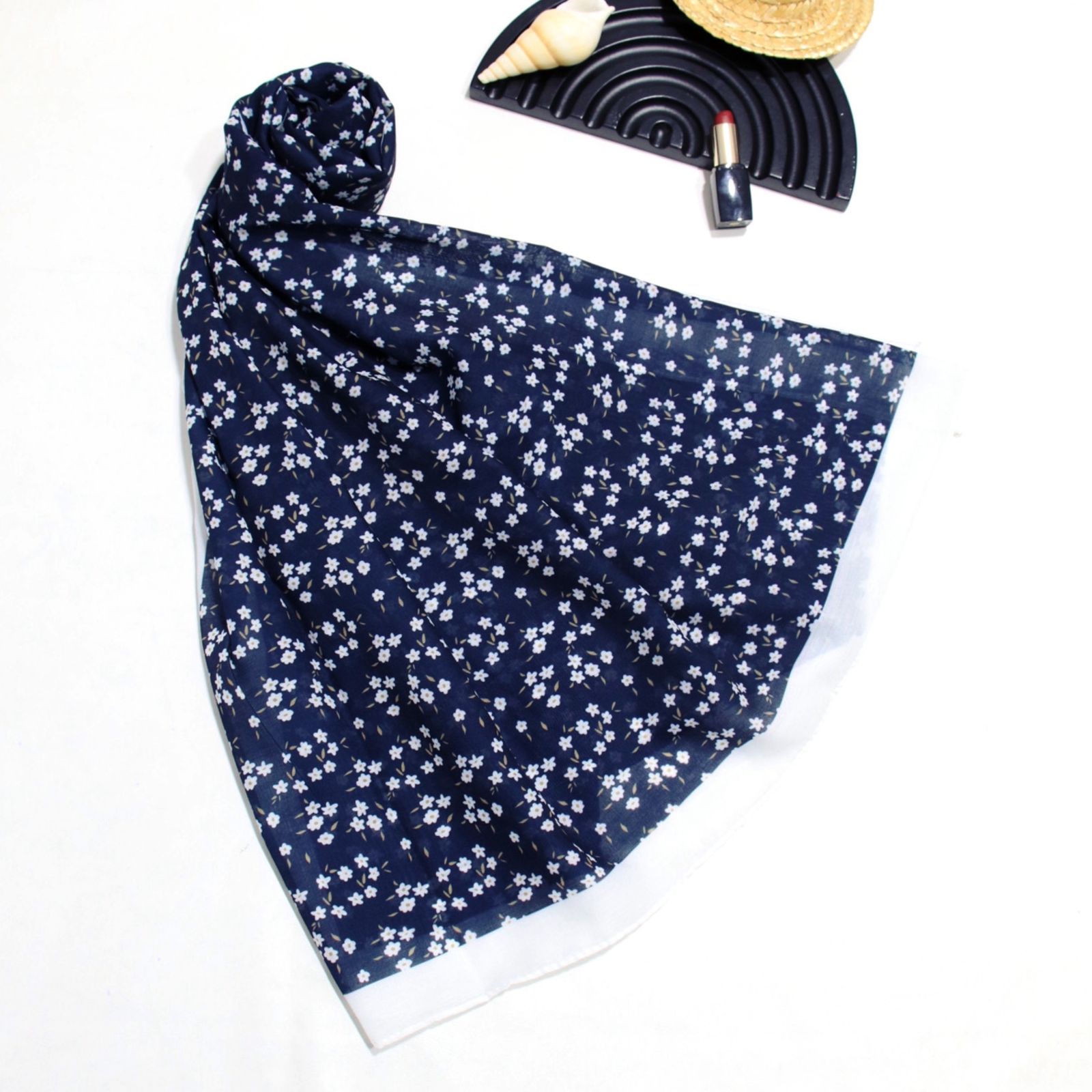 شال زنانه مدل خنک تابستانه طرح گل کد 7062 -  - 28