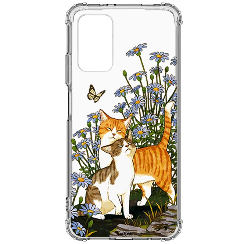 کاور مدل گربه و پروانه مناسب برای گوشی موبایل شیائومی Redmi 9T