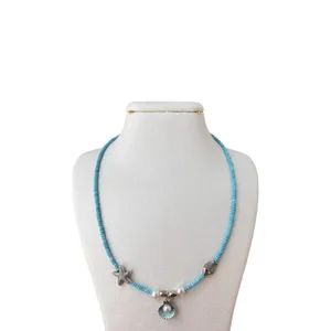 گردنبند دست ساز زنانه مدل صدف و ماهی و ستاره دریایی