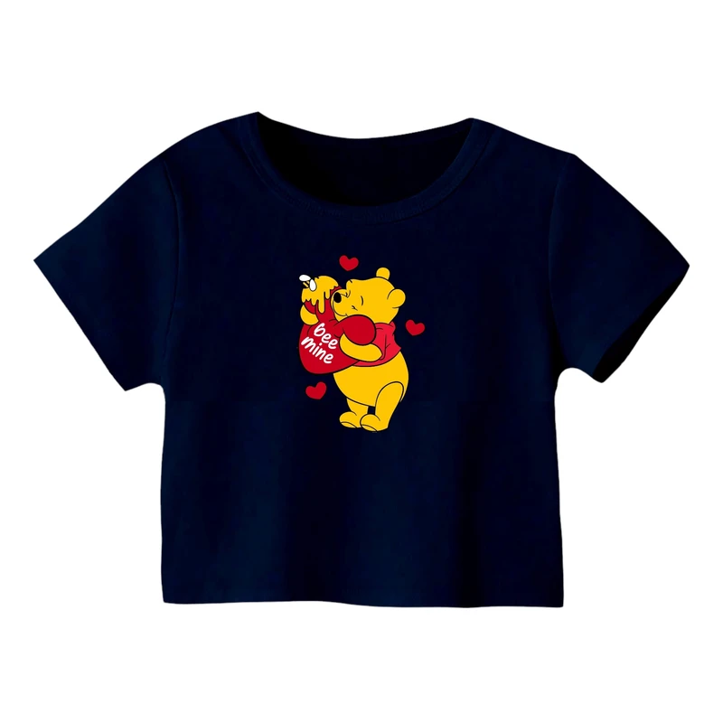 کراپ‌ تی‌شرت آستین کوتاه زنانه مدل پو کد 13