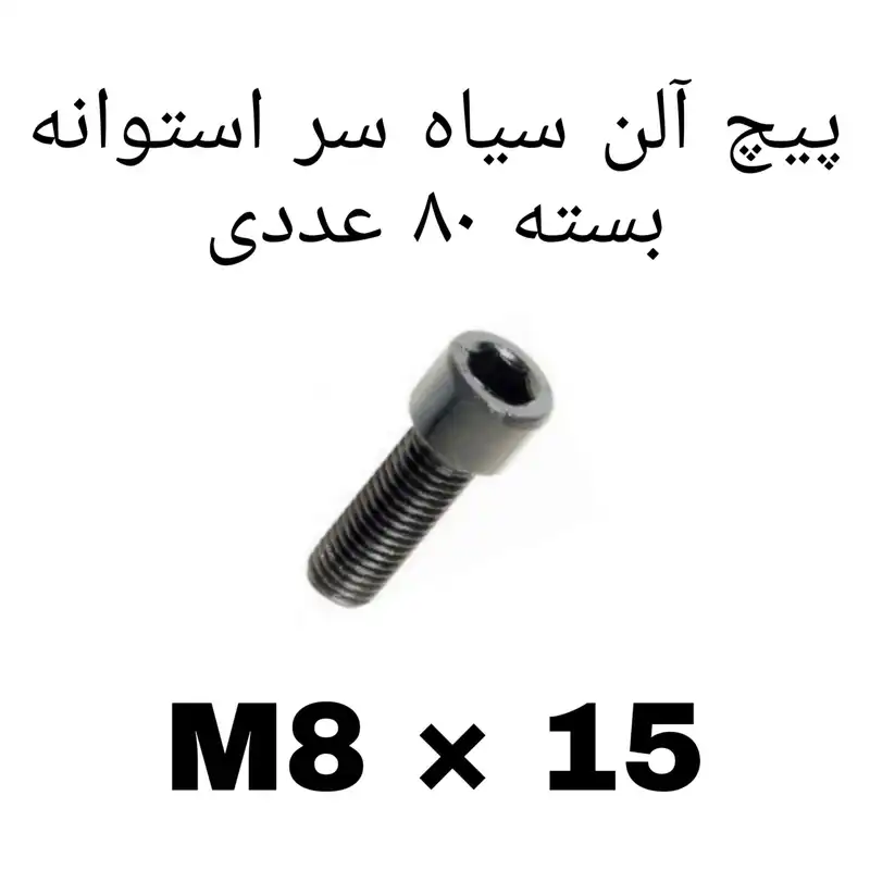 پیچ آلن مدل M8-15 کد 2198 بسته 80 عددی