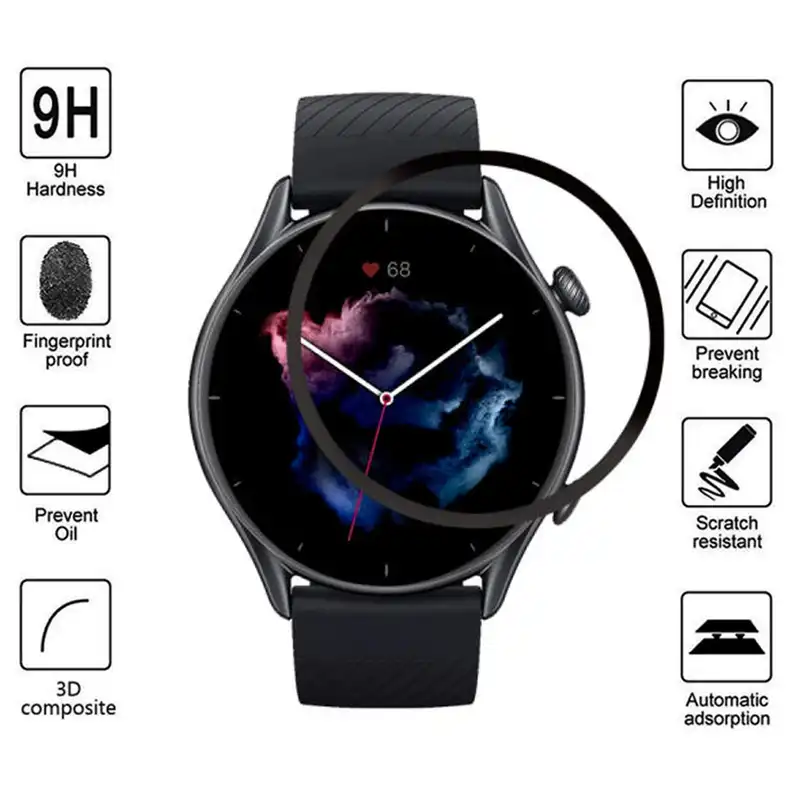 محافظ صفحه نمایش راینو مدل R-PMMA مناسب برای ساعت هوشمند امیزفیت GTR 3 Pro بسته 2 عددی