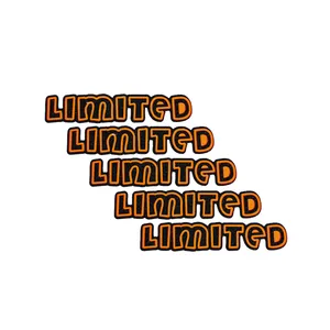 برچسب بدنه خودرو طرح LIMITED کد 10804E بسته 5 عددی