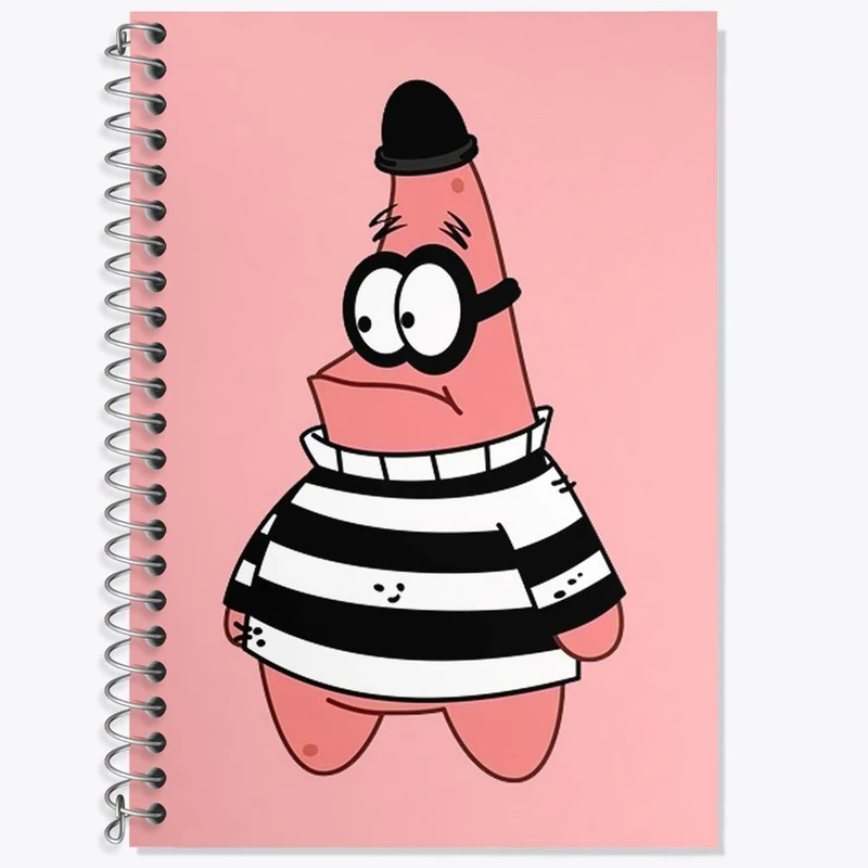 دفتر زبان 50 برگ خندالو مدل سه خط طرح پاتریک کد 24711