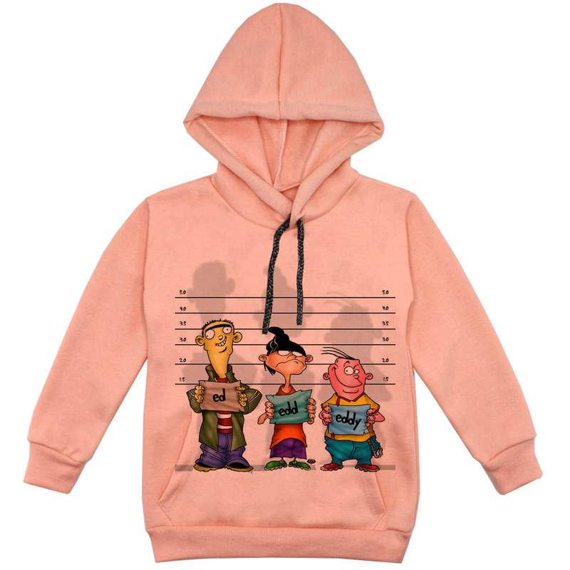 هودی پسرانه مدل دزد F68 رنگ گلبهی