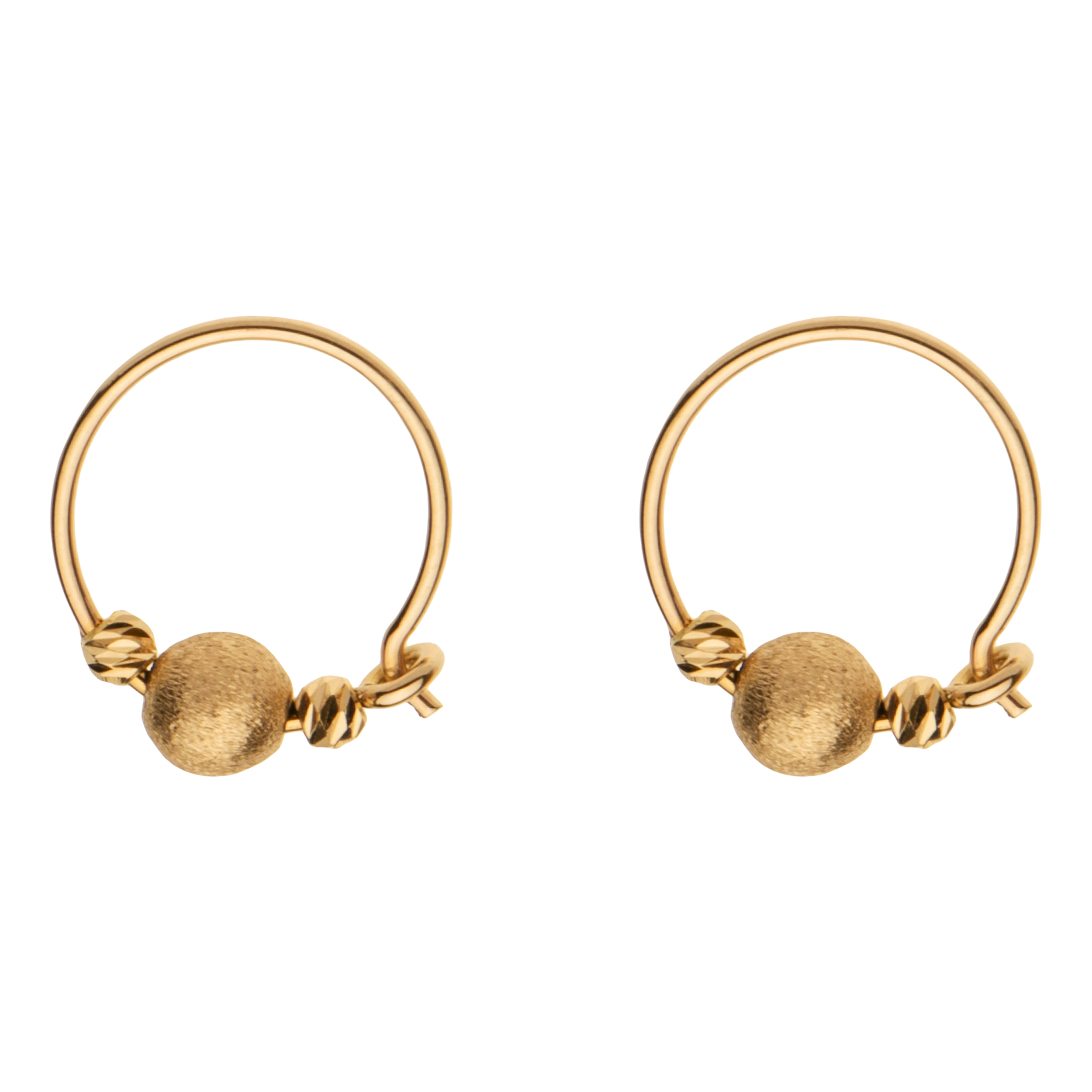 گوشواره حلقه‌ای طلا 18 عیار زنانه گلدم مدل E-3070012