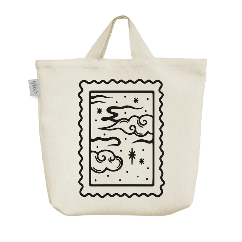 ساک خرید خندالو مدل آسمان و ابر کد 8578