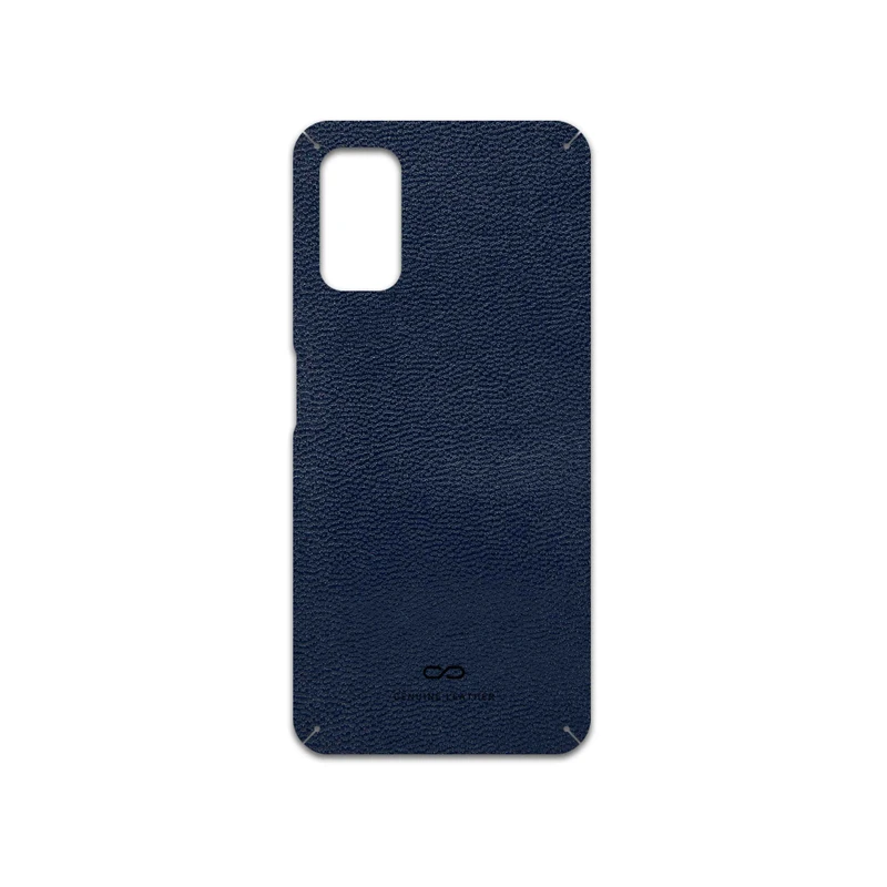 برچسب پوششی ماهوت مدل Deep-Blue-Leather مناسب برای گوشی موبایل شیائومی Redmi Note 10 5G