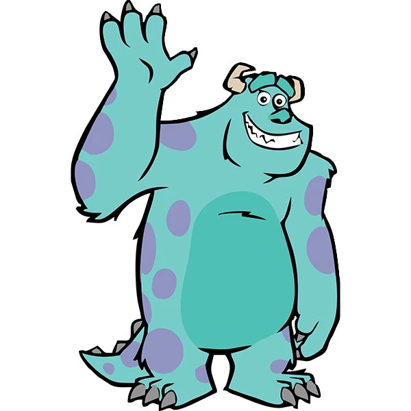 استیکر پارچه و لباس پاد آفرین طرح کارتونی سالیوان کد 5041