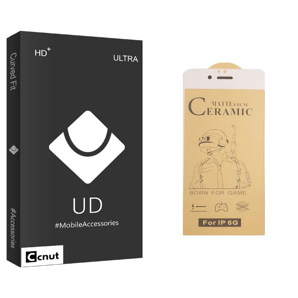 محافظ صفحه نمایش سرامیکی کوکونات مدل UD Black مناسب برای گوشی موبایل اپل iPhone 6