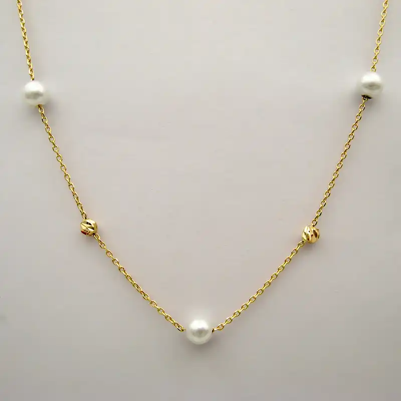 گردنبند طلا 18 عیار زنانه کاپانی کد KN047