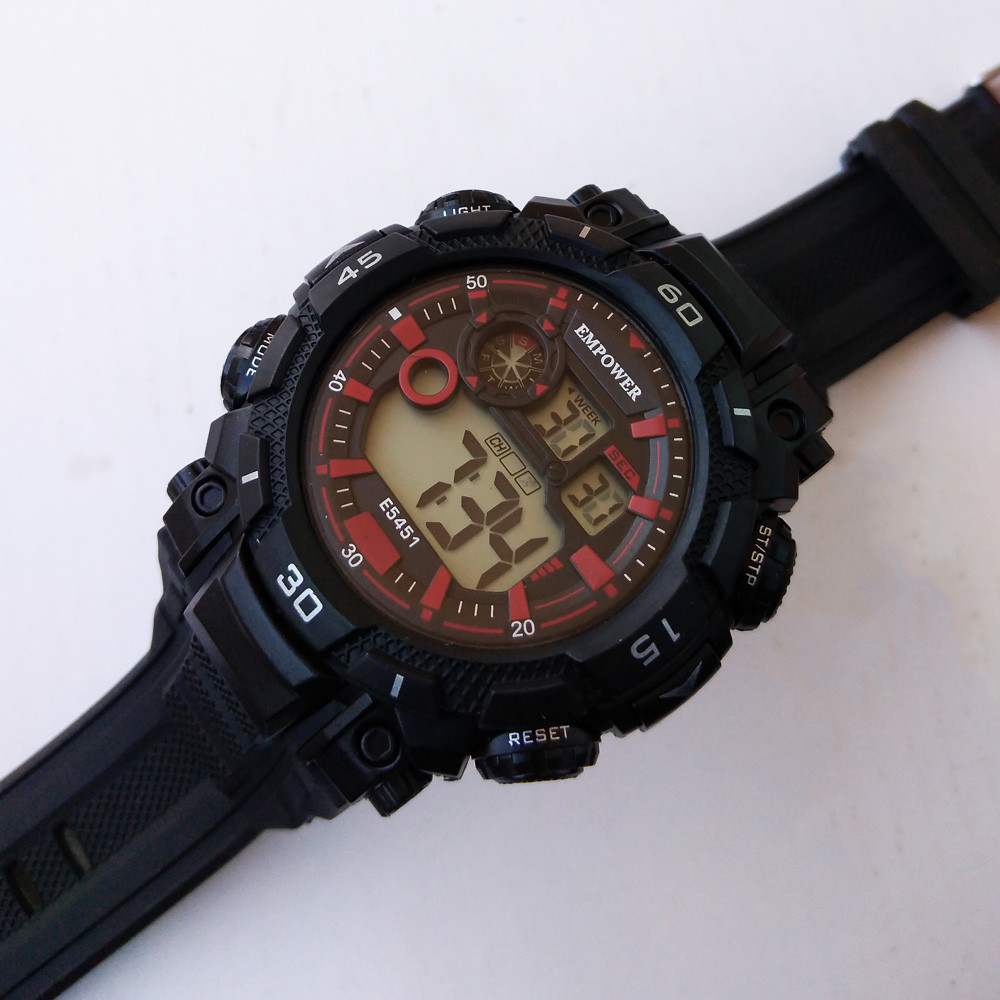 ساعت مچی دیجیتال مردانه مدل استخری اسپرت ضدآب چراغدار SPORT خطیE54M51