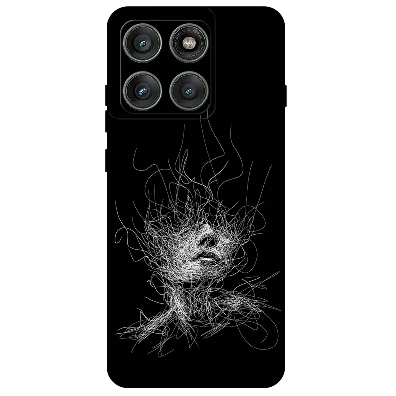  کاور مگافون طرح اسکچ صورت مدل 7423 مناسب برای گوشی موبایل موتورولا Moto Edge 60 Pro