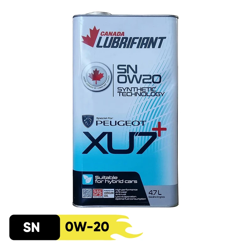 روغن موتور کانادا لوبریفنت مدل SN 0W20 ایکس یو سون  حجم 5 لیتر