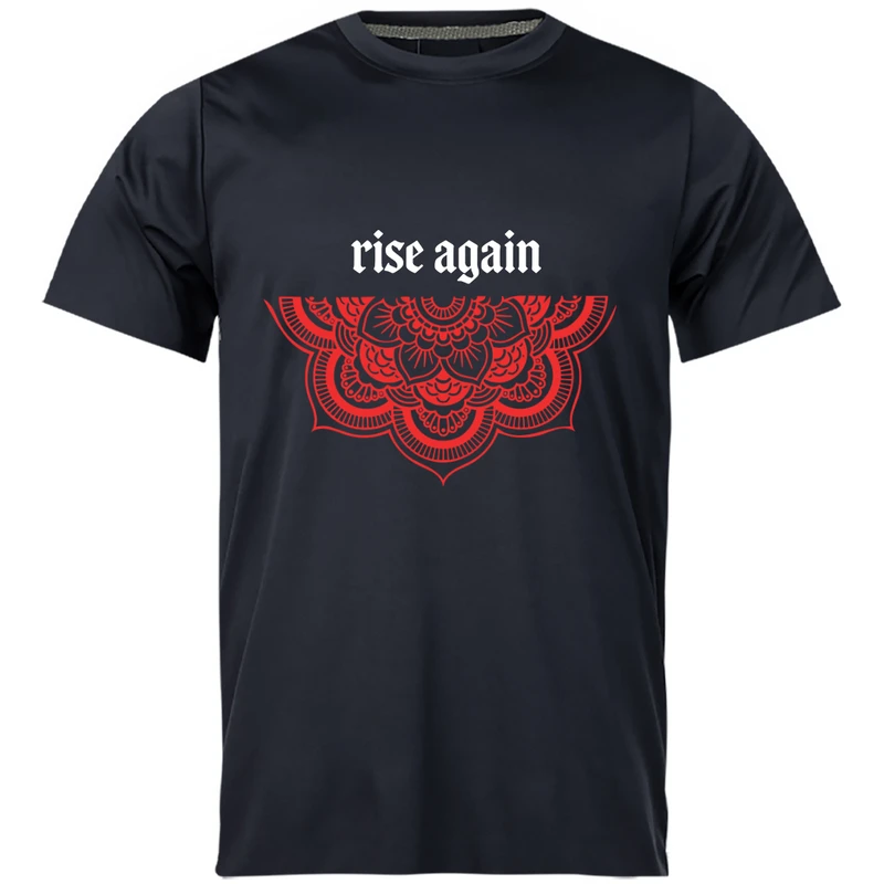 تی‌شرت آستین کوتاه مردانه مدل 3 rise again